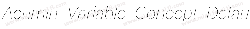 Acumin Variable Concept Default字体转换